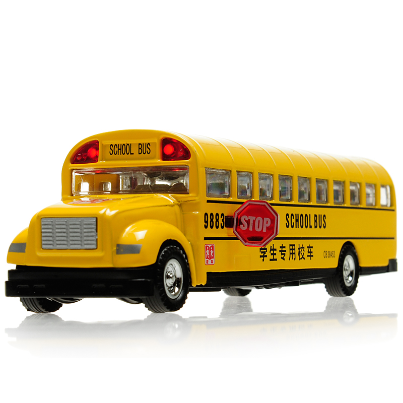 ClassicschoolbusalloycarmodelsplainWARRIORinertiacarmodeltoy