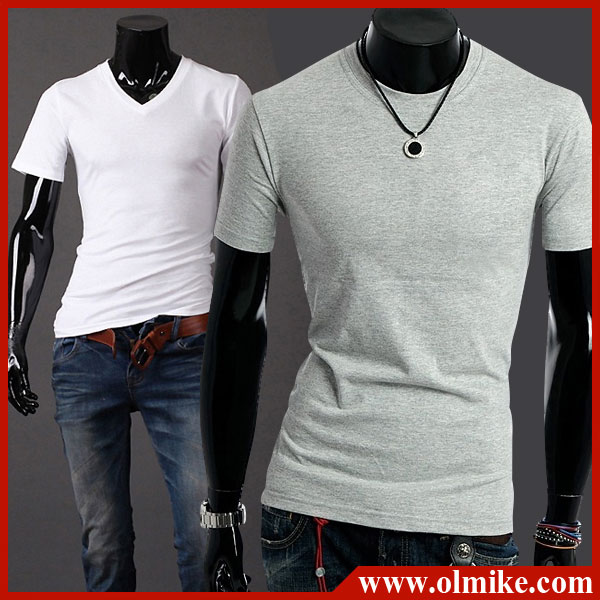 Male solid color men's O-neck under shirt fashion Slim Fit T-shirts Male solid color men's O-neck under shirt fashion Slim Fit T-shirts