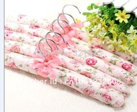 H&3 5pcs Clothes Hanger Flowers Blossom Sponge Padded Clothes Hanger