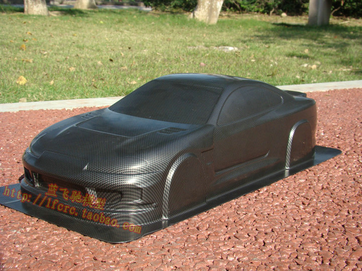 1/10 RC car body shell with tail/ lamp cup/ decals Nissan S15 PC material(China (Mainland))