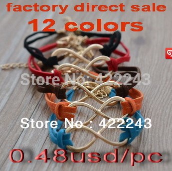 Min. order $9 Cheap Price Fashion Jewelry Infinity Bracelet Charm ...