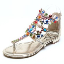 ... Roman gem diamond clip toe flat sandals in India(China (Mainland