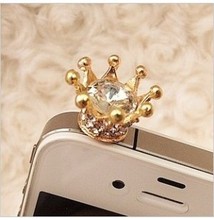 Free Shipping Factory Direct Phone Accessories crystal Crown Dust Plug 4014