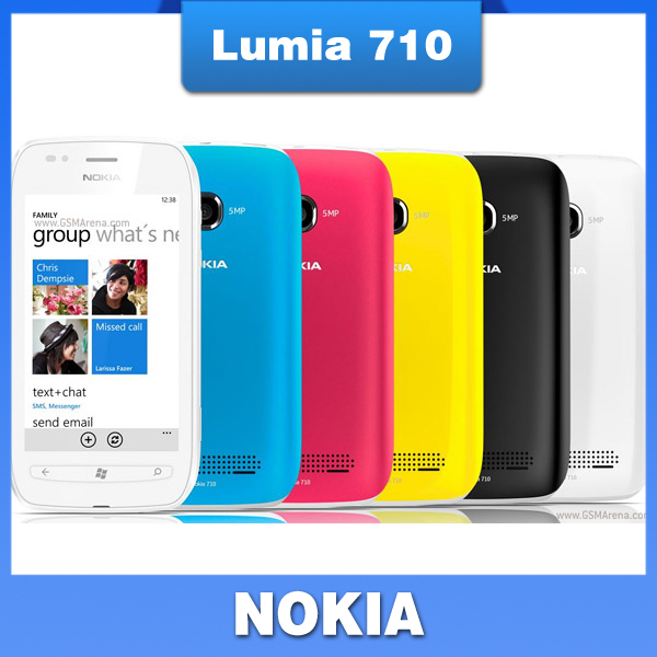 by HK fast Lumia 710 Original Nokia Lumia 710 Internal storage 5MP camera RAM512 ROM 8G 1300MA Unlocked Mobile Phone(China (Mainland))