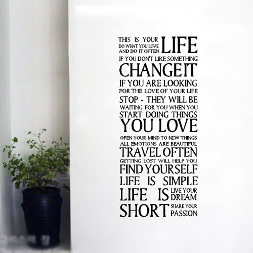 Decorations for Living Room Wall Words