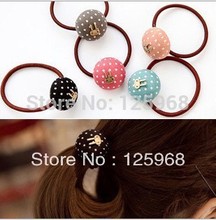 Free Shipping 2013 Wholesales Korean Fashion Cartoon Rabbit Dot Pattern Hairband Elastic Hair Bands Women Hair
