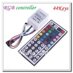 High quality 44 Keys IR Remote BRG Port Controller for RGB LED Strip Light , 2pcs/lot Dropshipping(China (Mainland))