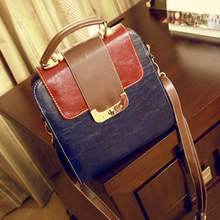 Fashion color block vintage bag 2014 small bags one shoulder cross-body women’s handbag