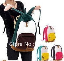 2013 bags casual backpack colorful canvas shoulder bag school bag(China (Mainland))