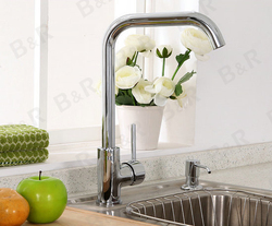 Freeshipping New arrival copper hot and cold kitchen sink mixer tap brass faucet LH-8119(China (Mainland))