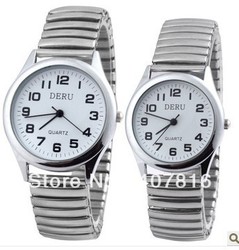Free shipping An elastic band of men and women and couples digital quartz watchFather's Day gifts parents love(China (Mainland))