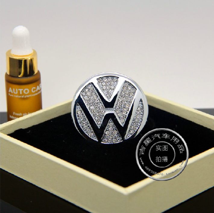 Car perfume outlet essential oil vw car emblem crystal quality decoration(China (Mainland))