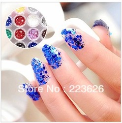 2013 New Arrival 12 Colors Metal Shiny Acrylic Nail Powder Glitter Dust Kit UV Stamp Art Tool 7445(China (Mainland))