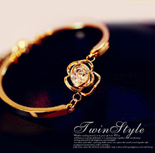 Free shipping The bride small accessories bracelet rose zircon rhinestone fresh female vintage jewelry marriage