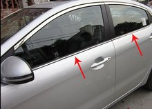 2011 2012 Rio K2 4dr High quality stainless steel window trim strip down a Set of