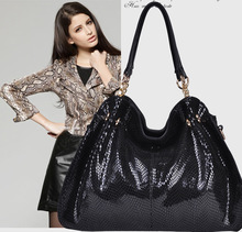 2013 New Sheepskin Bag Serpentine Handbag Fashion Tassel Shoulder Tote Handbags of Famous Women Geniune Leather Bag Freeshipping