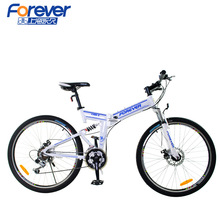 Folding mountain bike bicycle 21 v disc aluminum alloy full shock frame qj006