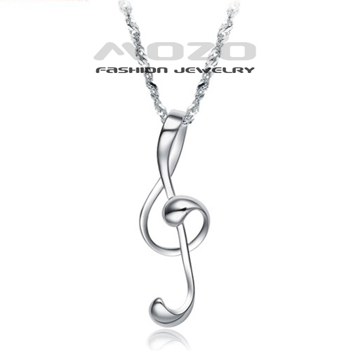 Wholesale 2015 New Western Fashion Jewelry Women s 18k White Gold Plated Chain Music Pendant Necklace