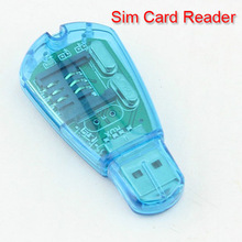 Free Shipping ( 2 piece / lot ) USB SIM Card Reader / Writer / Copy / Cloner / Backup GSM CDMA F Windows XP Vista Win7