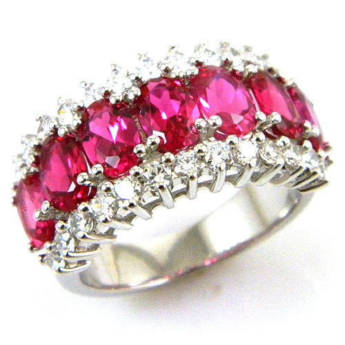Wholesale Hot New Stylish Sexy Ladies Pigeon Blood Red Ruby Ring 925 Sterling Silver Fashion Free