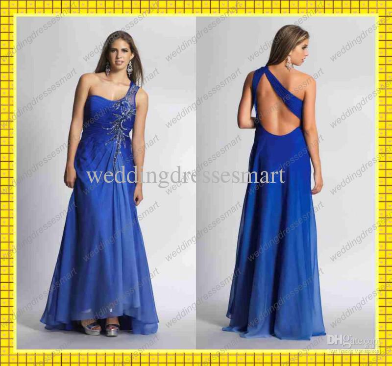 Blue Prom Dresses With One Strap