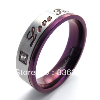 ... Steel Promise Ring Couples Wedding Bands U.S. Size 8 9 10 11 12 13