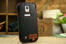 50pcs cell phone case for Samsung Galaxy S4 SIV i9500 copyright Genuine Leather Pouch Cases Bag