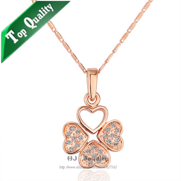 N188 four leaf clover pendant artificial jewellery wedding return gift women's fashion handmade pendant jewellery dubai necklace(China (Mainland))