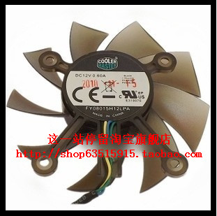 Cooler master 8015 graphics card fan gts450 gtx460 hd4790 4 fitted 4 needle interface(China (Mainland))