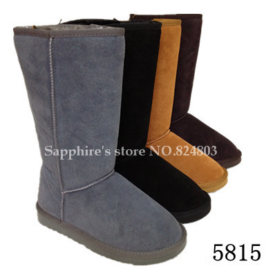 Wholesale!5815 Australia classic tall knee-high waterproof cowhide genuine leather snow boots winter keep warm shoes for men(China (Mainland))
