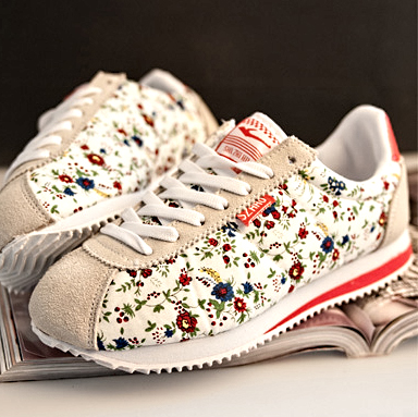 Agam floral print shoes summer breathable flat platform wedges canvas women's shoes women casual shoes(China (Mainland))
