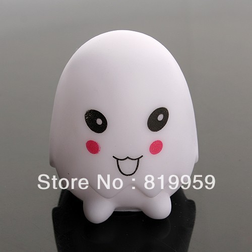2013 Hot Sell Gifts Cute Egg Doll Shape Color Auto Changing LED Night Light wholesale Free Shipping(China (Mainland))