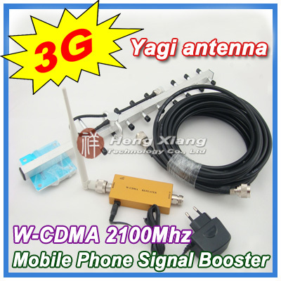 3G Repeater W CDMA 2100Mhz Mobile Phone UMTS Signal Booster 3G WCDMA Signal Repeater Amplifier 13dBi
