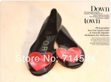 4color 6 10 large Size women fashion Sweet girl Summer open Toe Heart Flat Jelly Sandals