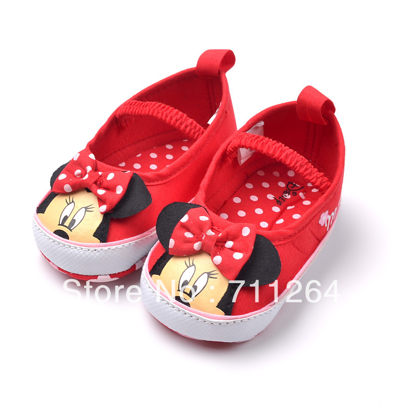 NewBaby Girls Infant Toddler Dots Minnie Mouse Crib Shoes Size for S(0 ...