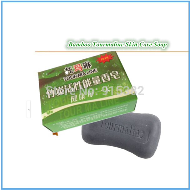 2014 NEW Product Bamboo Tourmaline Active Energy Skin Care Soap Free Shipping 6PCS