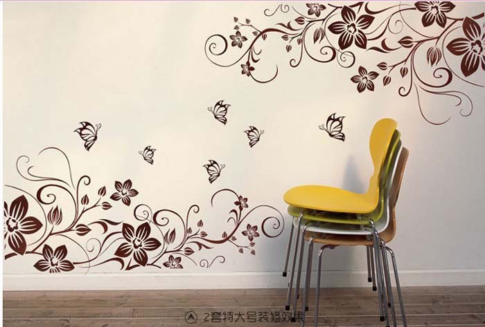 Mariposas para pintar. en pared imagui Murales mariposas para cuartos