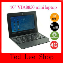 Free Drop shipping 10 inch Mini Netbook with HDMI Slot VIA8850 512/4GB android 4.0 10″ Mini laptop CPU 1.5GHz+Webcam