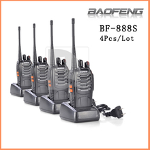 Hot 4psc BAOFENG BF-888S UHF 400-470MHz PC Programming Two Way Light 16CH 3W Radio Walkie Talkie 014981 Free Shipping