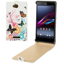 Elegant Varied Pattern Vertical Flip Up and Down Mobile Phone Leather Case Cover Shell for Sony