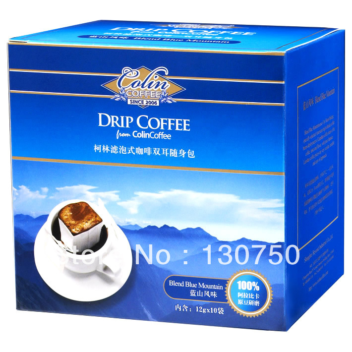 Blue Mountain coffee flavor Ear follicular style black coffee powder imported instant coffee beans freshly ground