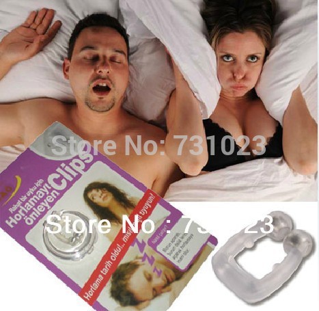 FREE SHIPPING Retail Packaging Magnets Silicone Snore Free Nose Clip Silicone Anti Snoring Aid Snore Stopper