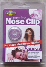 FREE SHIPPING Retail Packaging Magnets Silicone Snore Free Nose Clip Silicone Anti Snoring Aid Snore Stopper