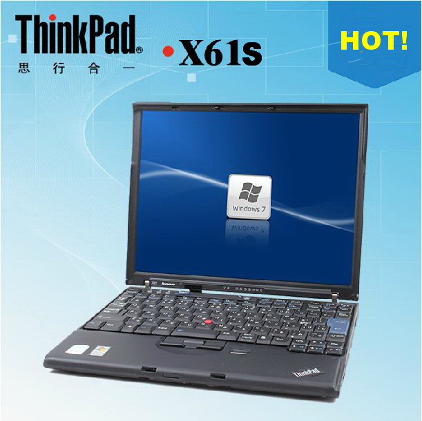 Used laptops lenovo Thinkpad dual core netbook X61S 12 inch L7500 1 6G 2G 160G ultrathin