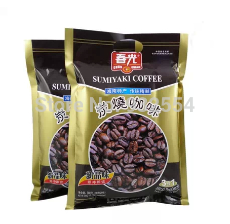 Free shipping Hainan specialty grilled spring card 3 in 1 coffee instant coffee powder