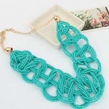 Min order is 10usd ( Mix order ) 41F40 Fashion retro Bosnian Beads necklace choker wholesale Free Shipping—-Lady shop