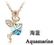 Free shipping new fashion popular necklace cupid pendant Made with Austria Crystal SWA Elements Wholesale