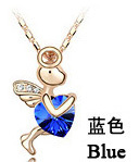 2014 fashion jewelry women necklace cupid pendant Made with Austria Crystal SWA Elements Wholesale