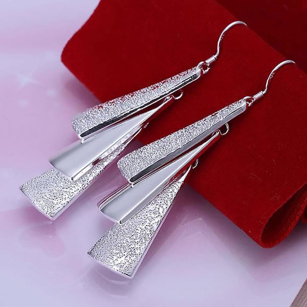 925 silver earrings 925 sterling silver fashion jewelry earrings beautiful earrings high quality Triple Pieces Earrings
