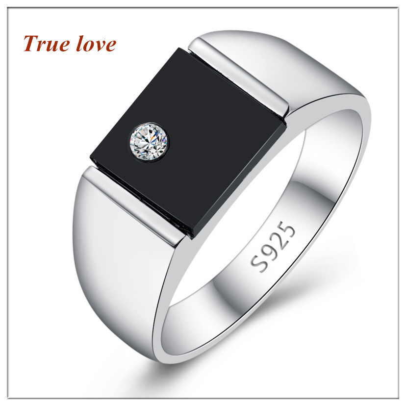 Onyx stone wedding rings